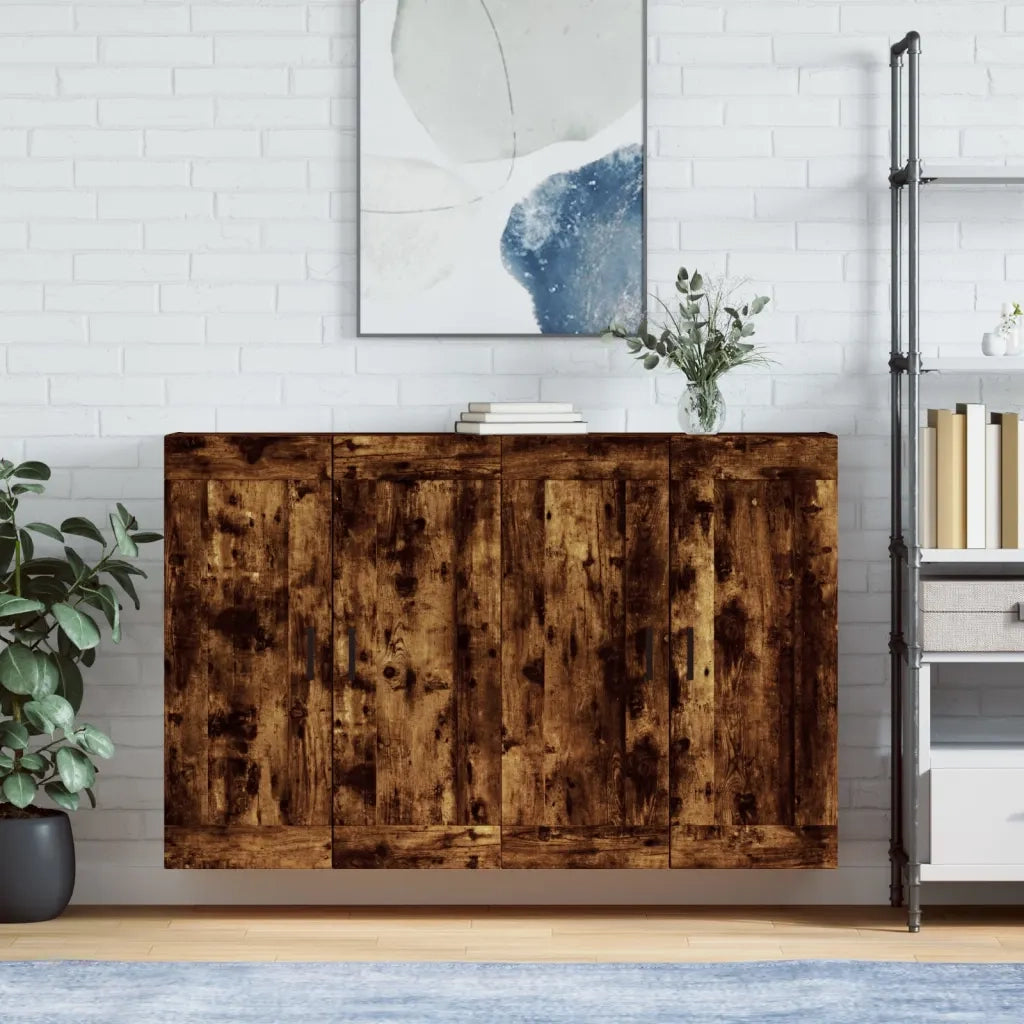 Armadietti a Parete 2 pz Rovere Fumo in Legno Multistrato CFW8481335