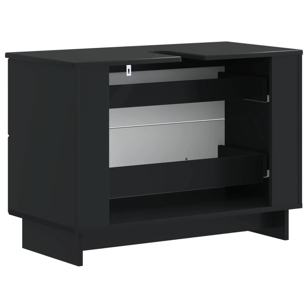 Armadio per Lavabo da Bagno EDE Nero 82 x 41 x 59 cm 895916