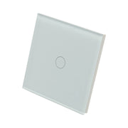 Interruttore touch per testa scala bianco 220V, spia luminosa, cornice in vetro 86x86x34mm