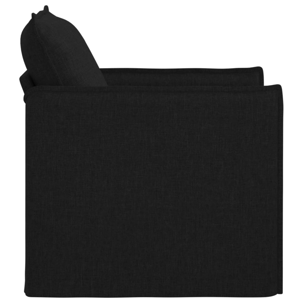 Divano Nero 195 x 82 x 85 cm Tessuto
