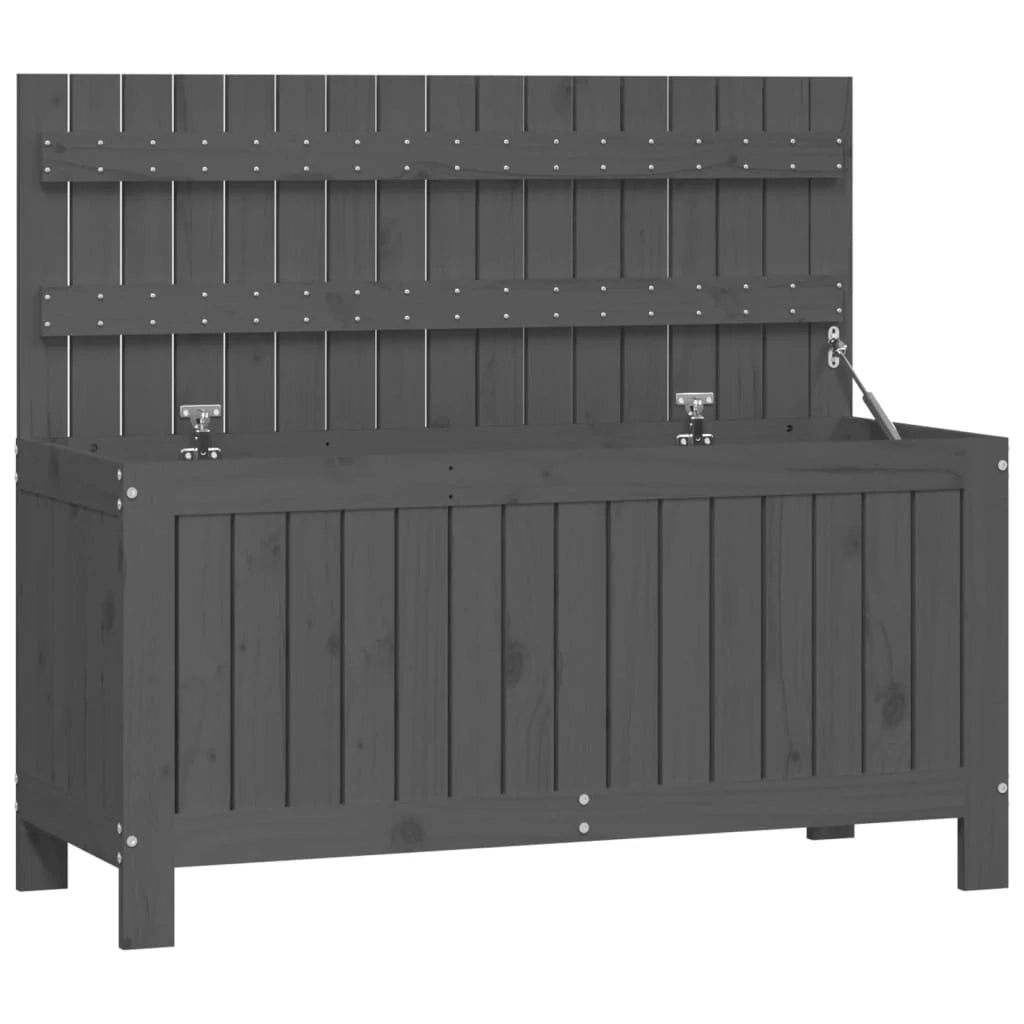 Cassapanca da giardino 108 x 42,5 x 54 cm legno di pino grigio 02_0013076