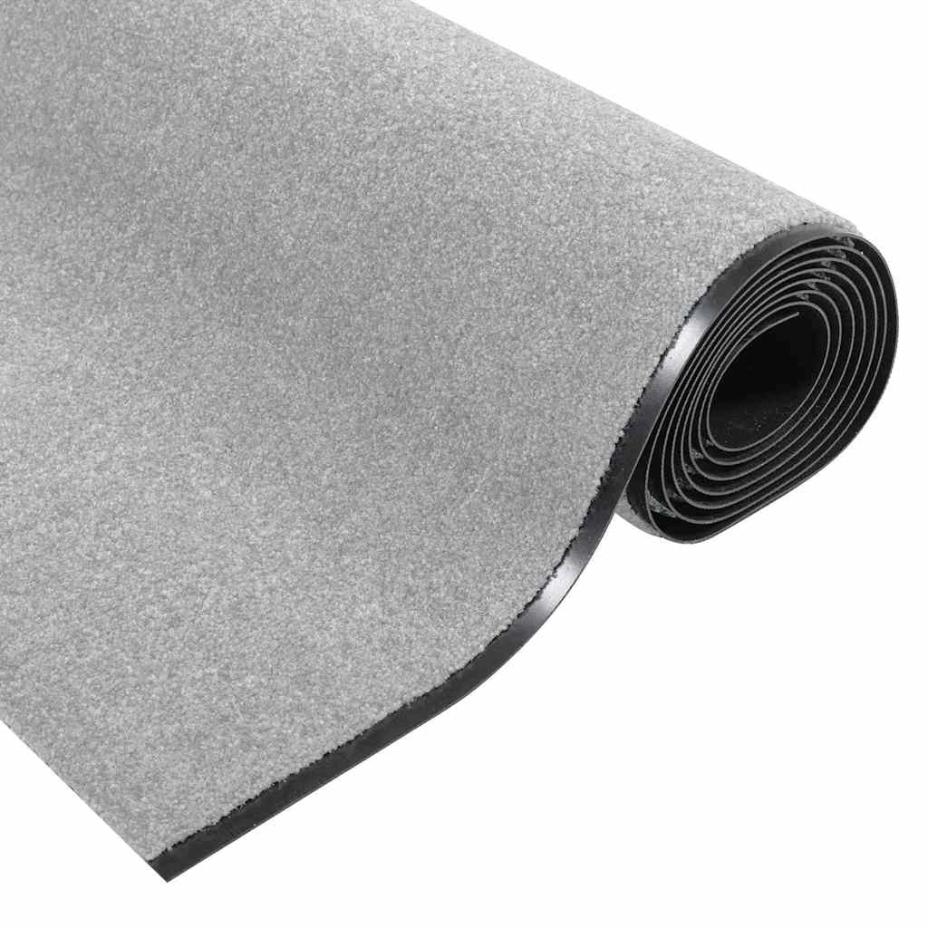 Pratico ed elegante zerbino rettangolare da ingresso 120 x 350 cm in poliammide grigio 02_0057977