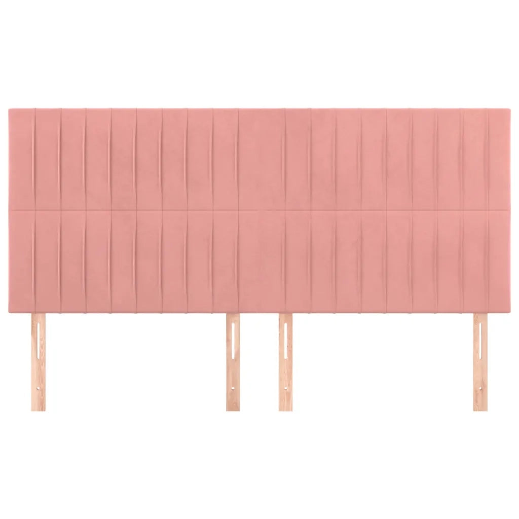 Testiera | Testata Rosa 200x5x118/128 cm Velluto