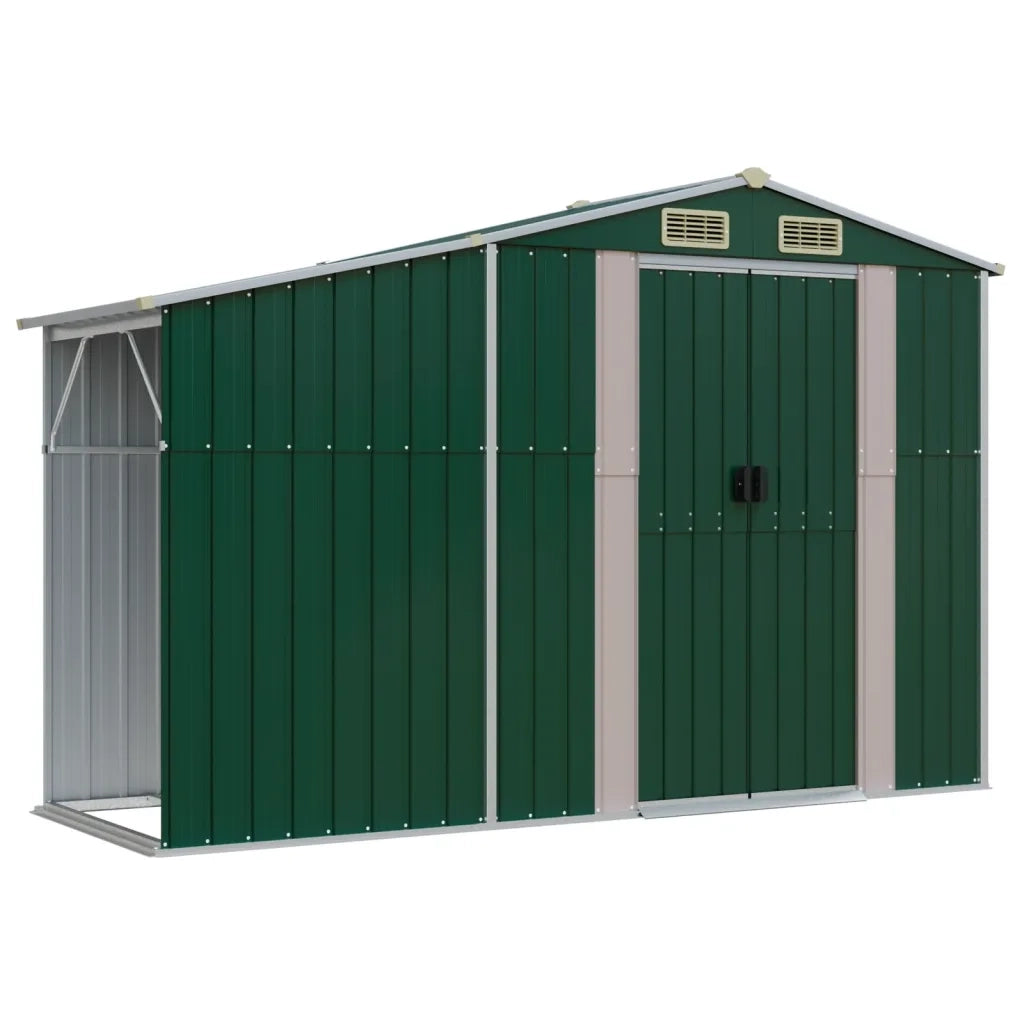 Capanno da Giardino Verde 277x93x179 cm in Acciaio Zincato CFW9595884