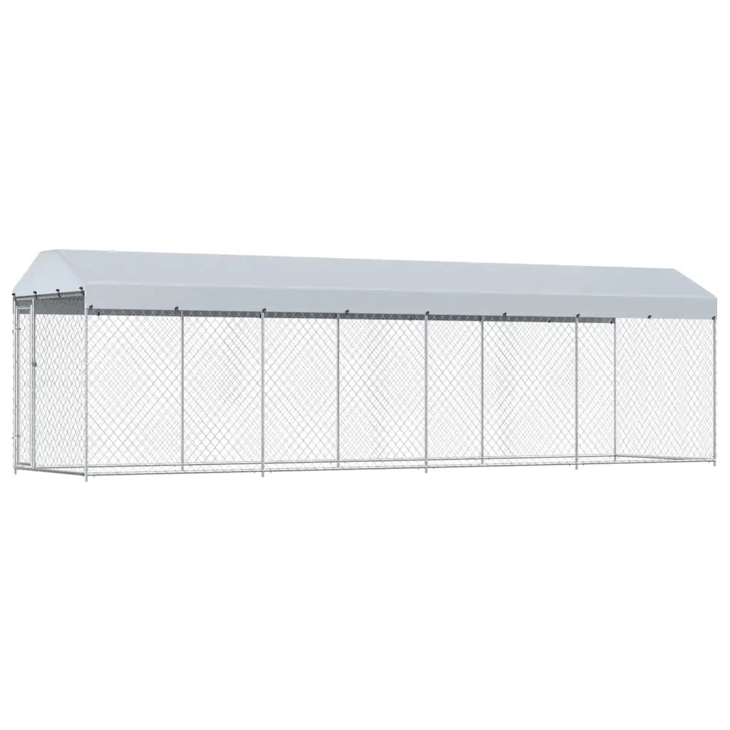 Recinzione per Cani da Esterno con Tetto 760x190x225 cm 145031
