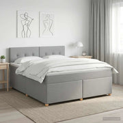Letto box spring con materasso Grigio Chiaro 140 x 200 cm 3450972