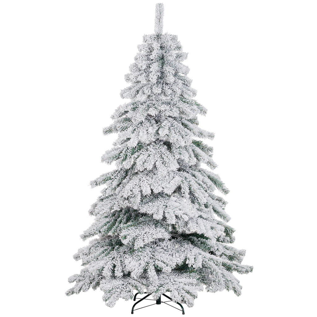Albero di Natale Artificiale ¨C Zephmum ¨C Verde Bianco Nevato 180 cm