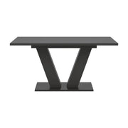 Tavolo allungabile CAPTURE – Piede design a V – Grigio scuro – 150 a 190 cm