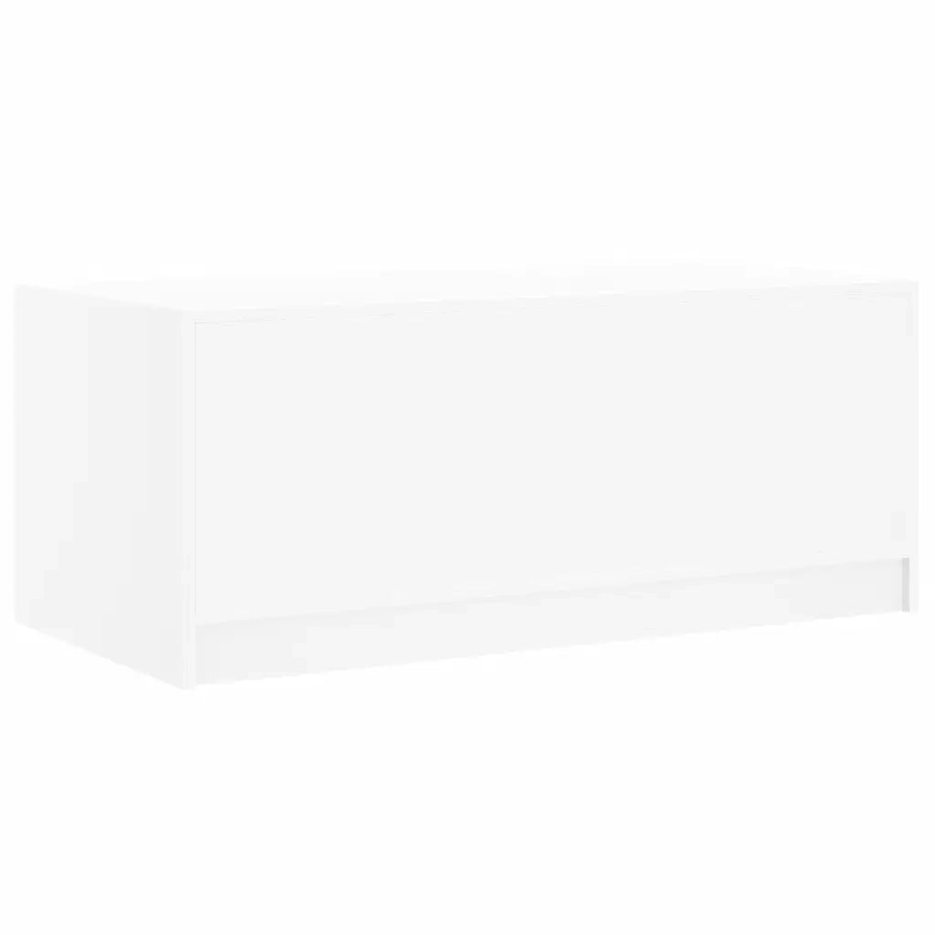 Tavolino da Salotto con Ante in Vetro Bianco 102x50x42 cm 836413