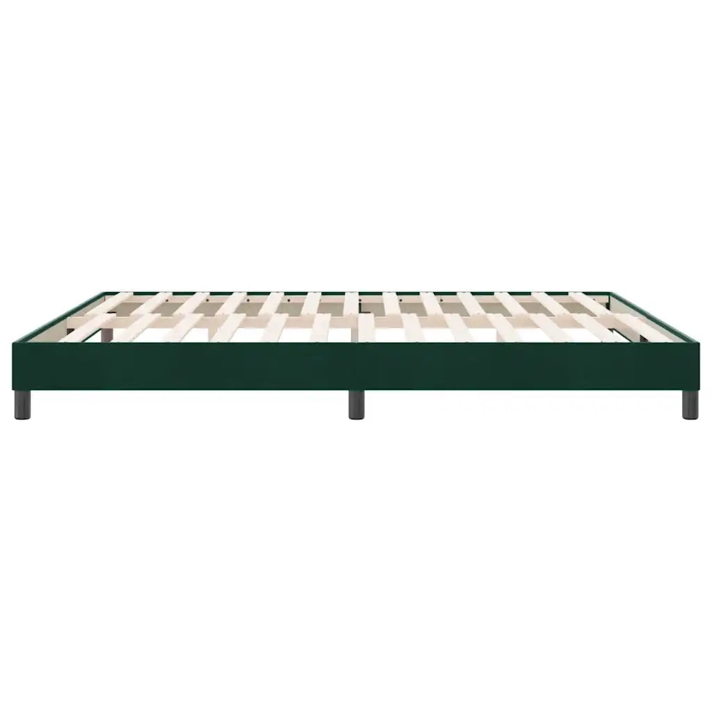 Giroletto a Molle senza Materasso Verde Scuro 180x210cm Velluto 3315840