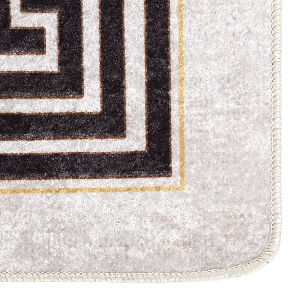 Tappeto Lavabile 80x150 cm Beige Chiaro 337946
