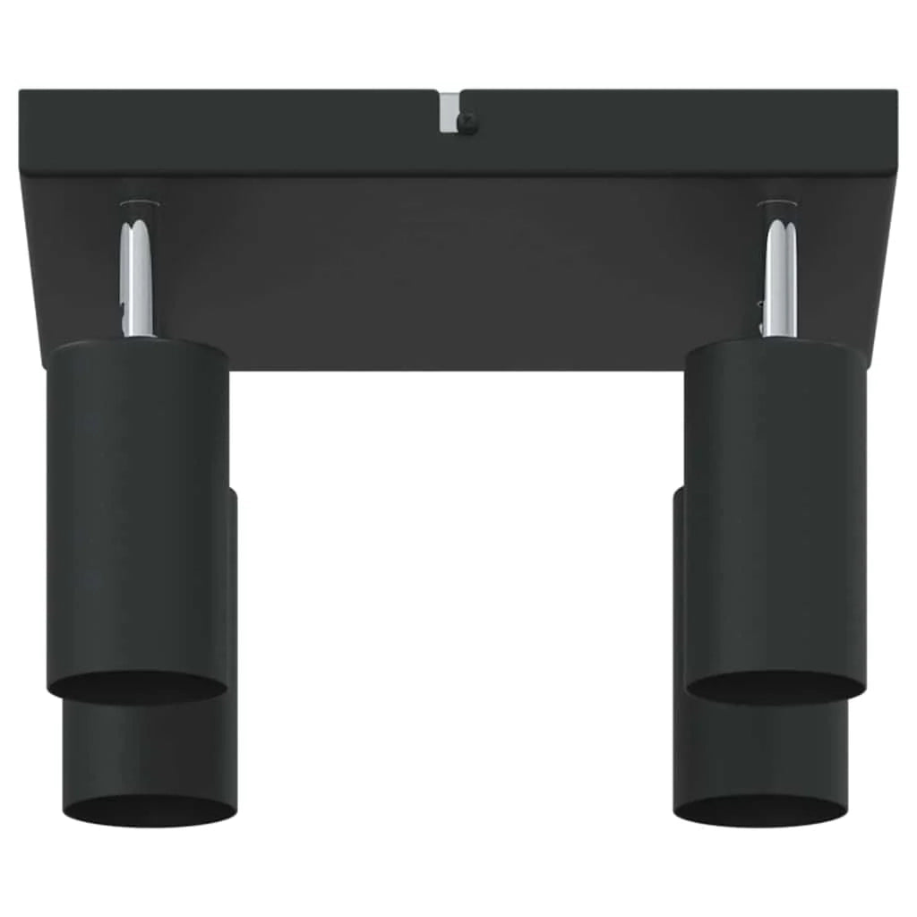 Faretto da soffitto moderno orientabile 26 x 26 x 16,5 cm in metallo nero 02_0058308