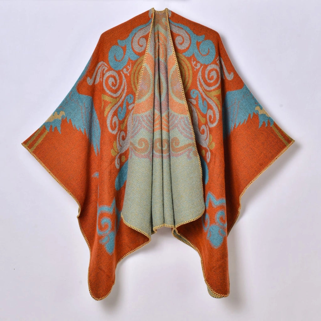 Nuova sciarpa/scialle da donna in jacquard, spessa e calda.