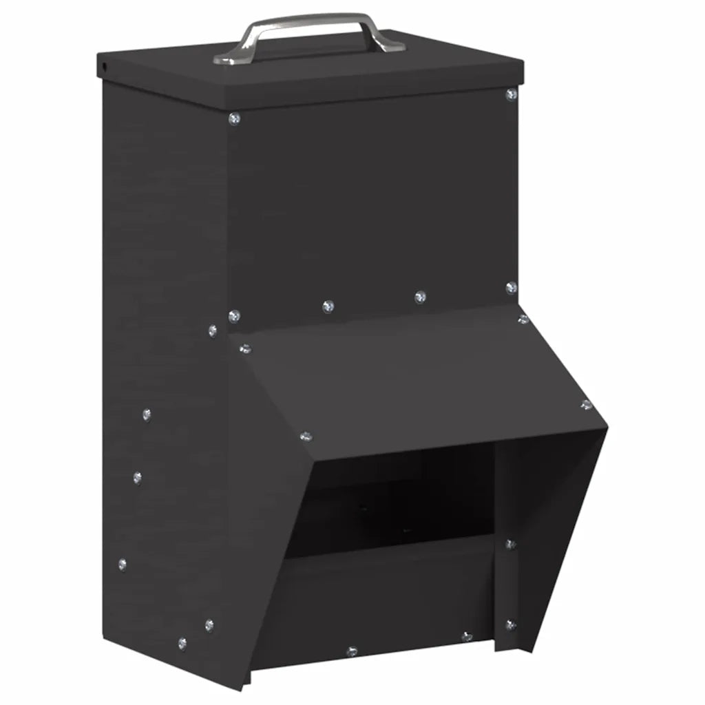 Feeder per pollo Nero 20 x 25 x 35 cm Acciaio laminato a freddo CFW2063604