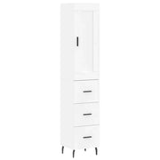Credenza | Madia | Buffet da pranzo | Armadio da pranzo Bianca 34,5x34x180 cm in Legno Multistrato