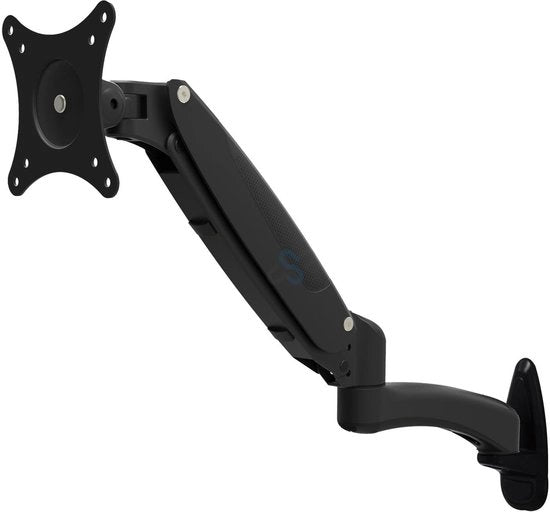 Sostegno per schermo da parete con vettore di gas, sostenibile fino a 8 kg - Sostegno per schermi da 15 a 27 pollici con VESA 75/100 - HF19DB