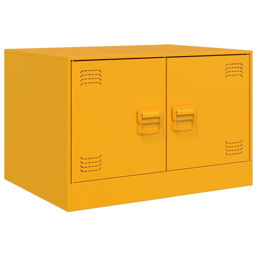 Tavolino da salotto | Tavolino da caff¨¨ | Tavolino da Soggiorno Giallo Senape 67x50x44 cm in Acciaio