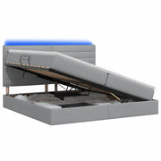 Letto con contenitore LED e materasso Grigio Chiaro 3459903