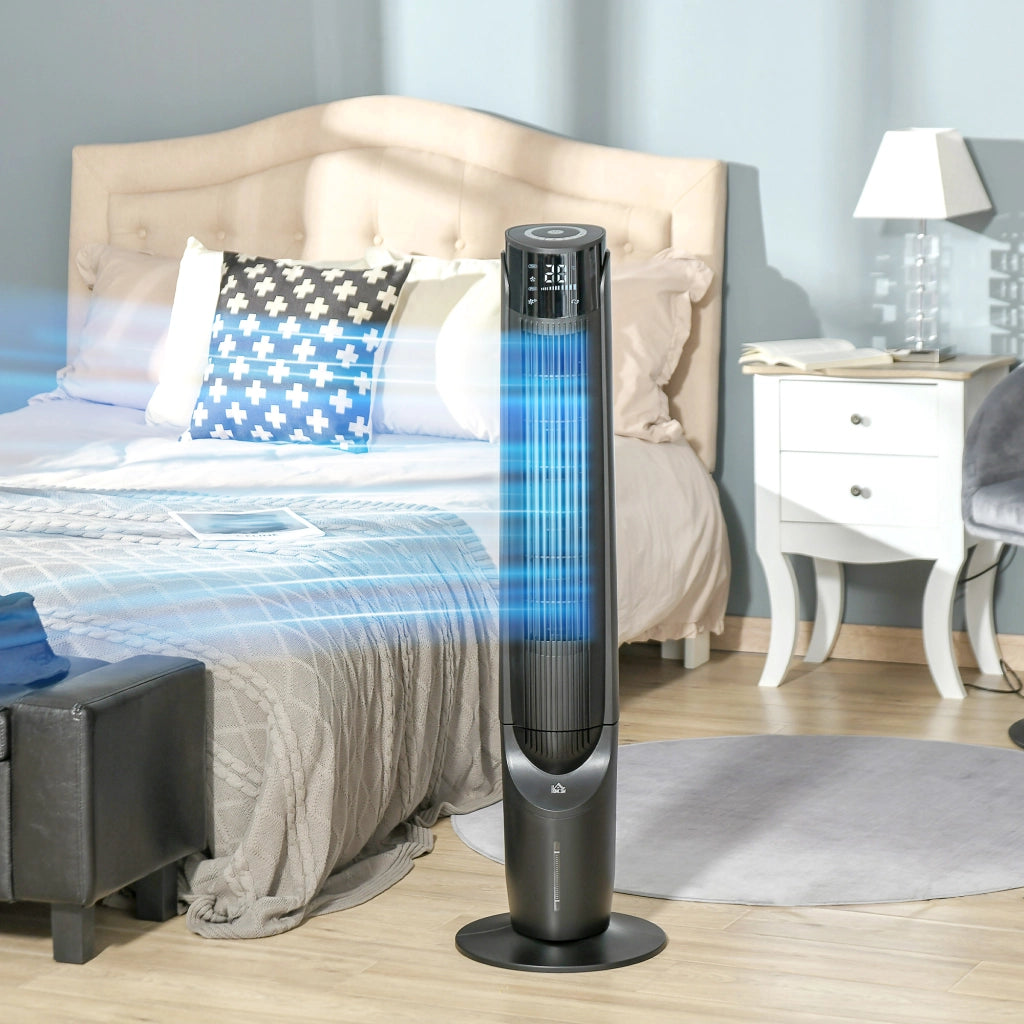 Ventilatore colonna ¨C Zephmum ¨C Nero, telecomando, 4 modalit¨¤, 3 velocit¨¤, oscillante