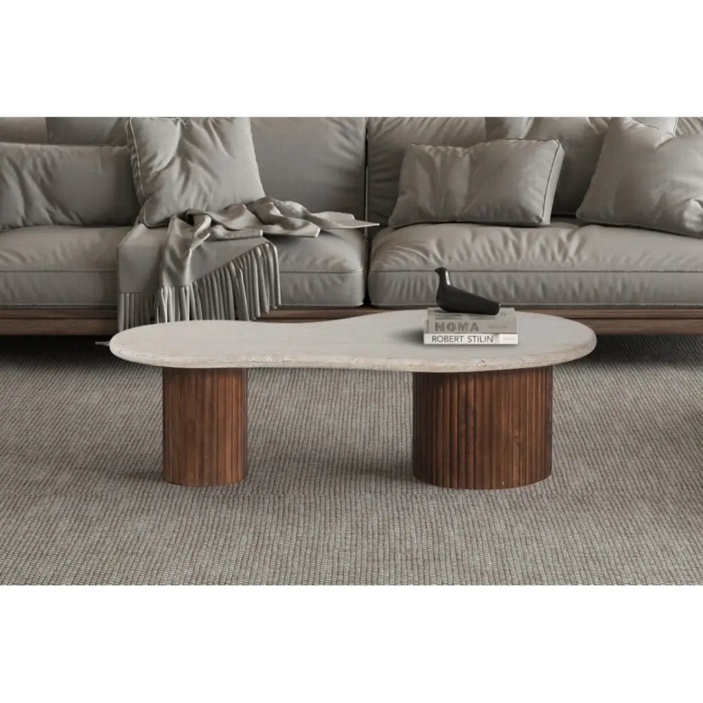 Tavolino basso in legno massiccio collezione DELHI - Stile etnico e design
