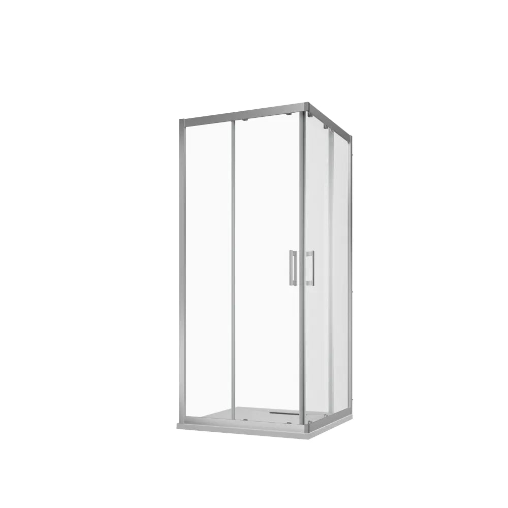 Box doccia 80x120 cm apertura angolare due ante scorrevoli vetro trasparente h180 | Java