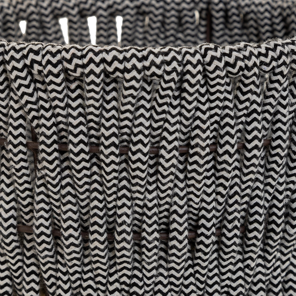 Fioriera in metallo e cotone grigio d26x19/41h