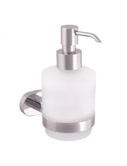 Dispenser sapone da parete YUKON in vetro e ottone cromato 200 ml