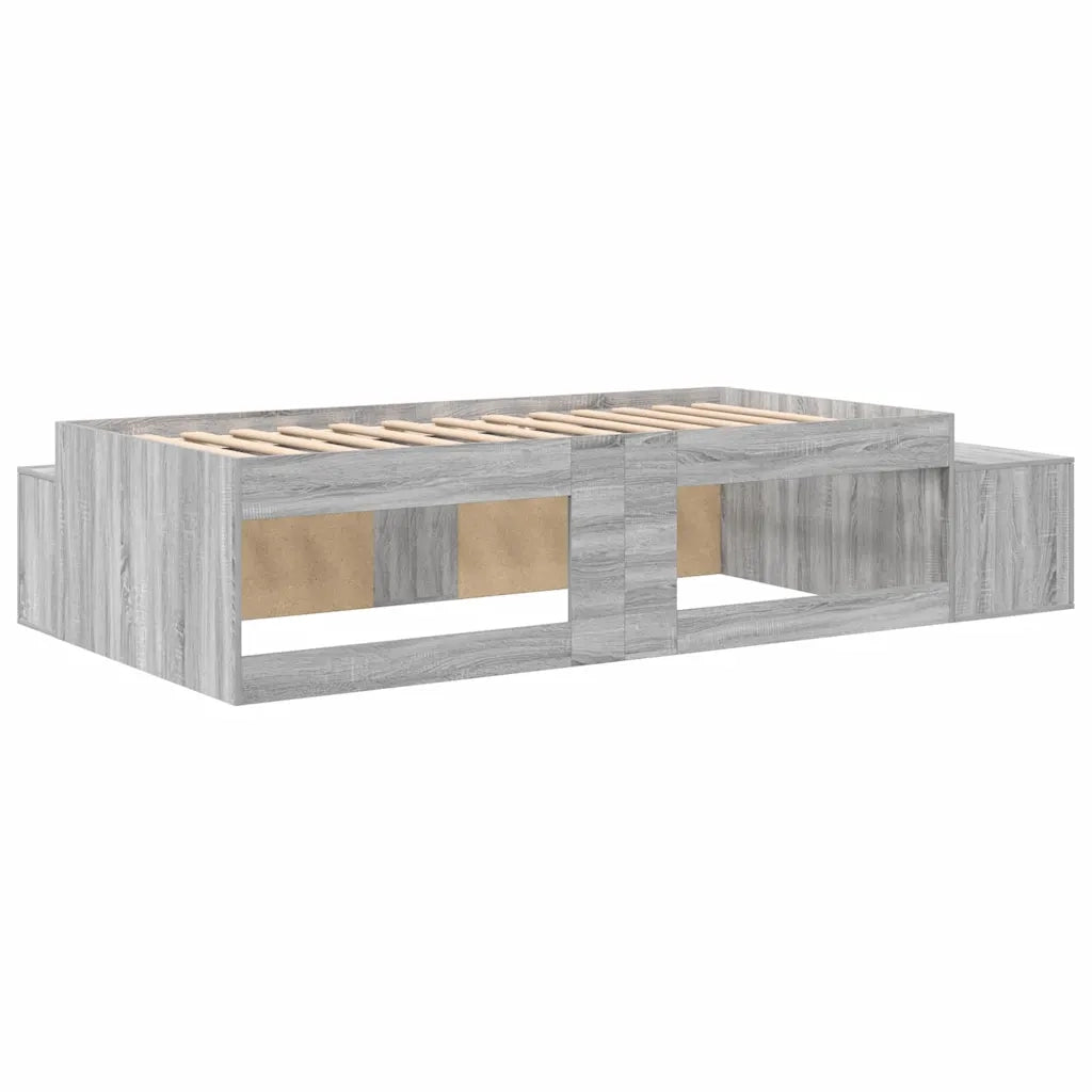 Struttura letto con contenitore Grigio Sonoma 80 cm 3335578