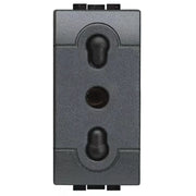 PRESA BIPASSO 2P+T 10/16A BTICINO LIVING LIGHT - ANTRACITE