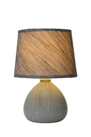 Lampada da tavolo Lucide Ramzi grigia ceramica E14 40W