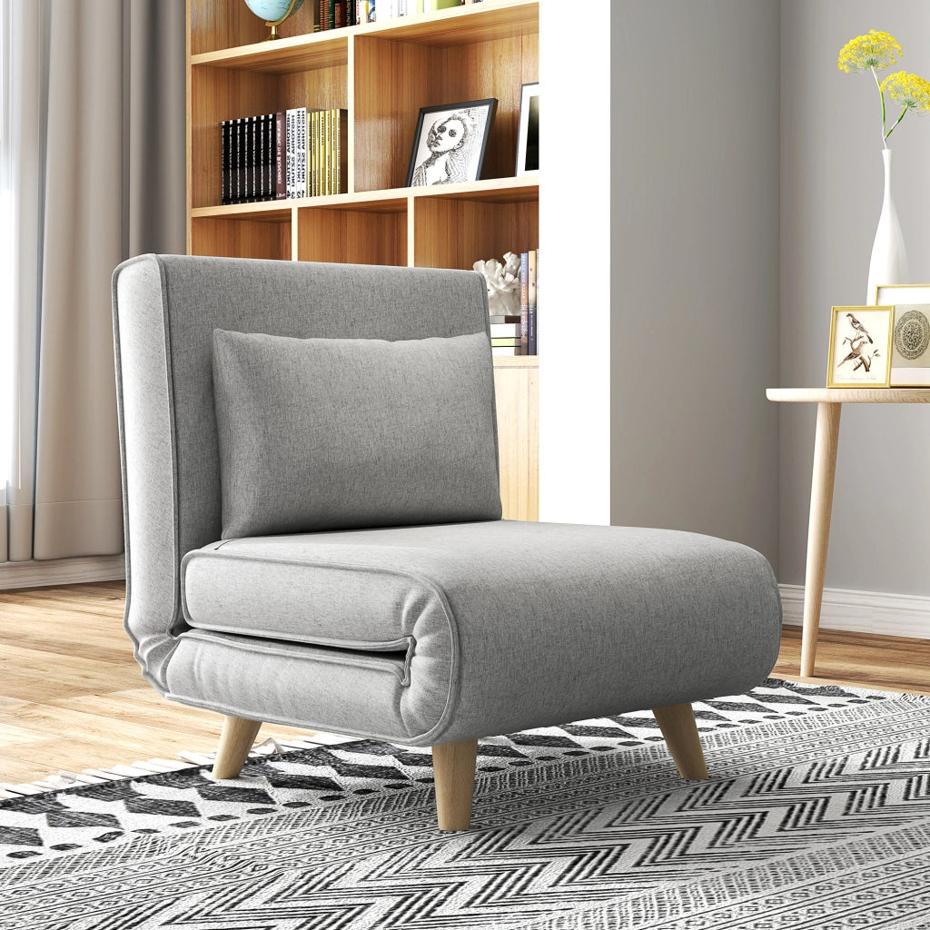Poltrona reclinabile ¨C zephmum ¨C Tessuto grigio chiaro
