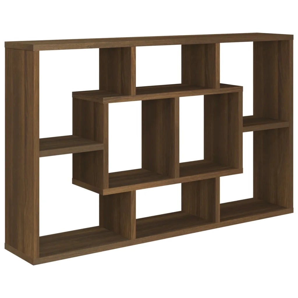 Mensola a Muro Rovere Marrone 85x16x52,5cm in Legno Multistrato 820462
