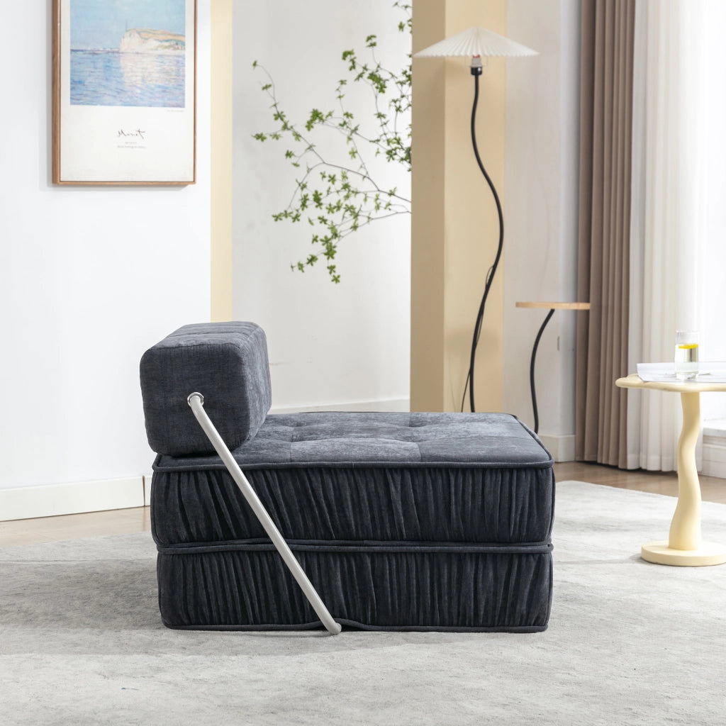 Divano letto pieghevole grigio - Zephmum - Trasformabile in poltrona e materasso