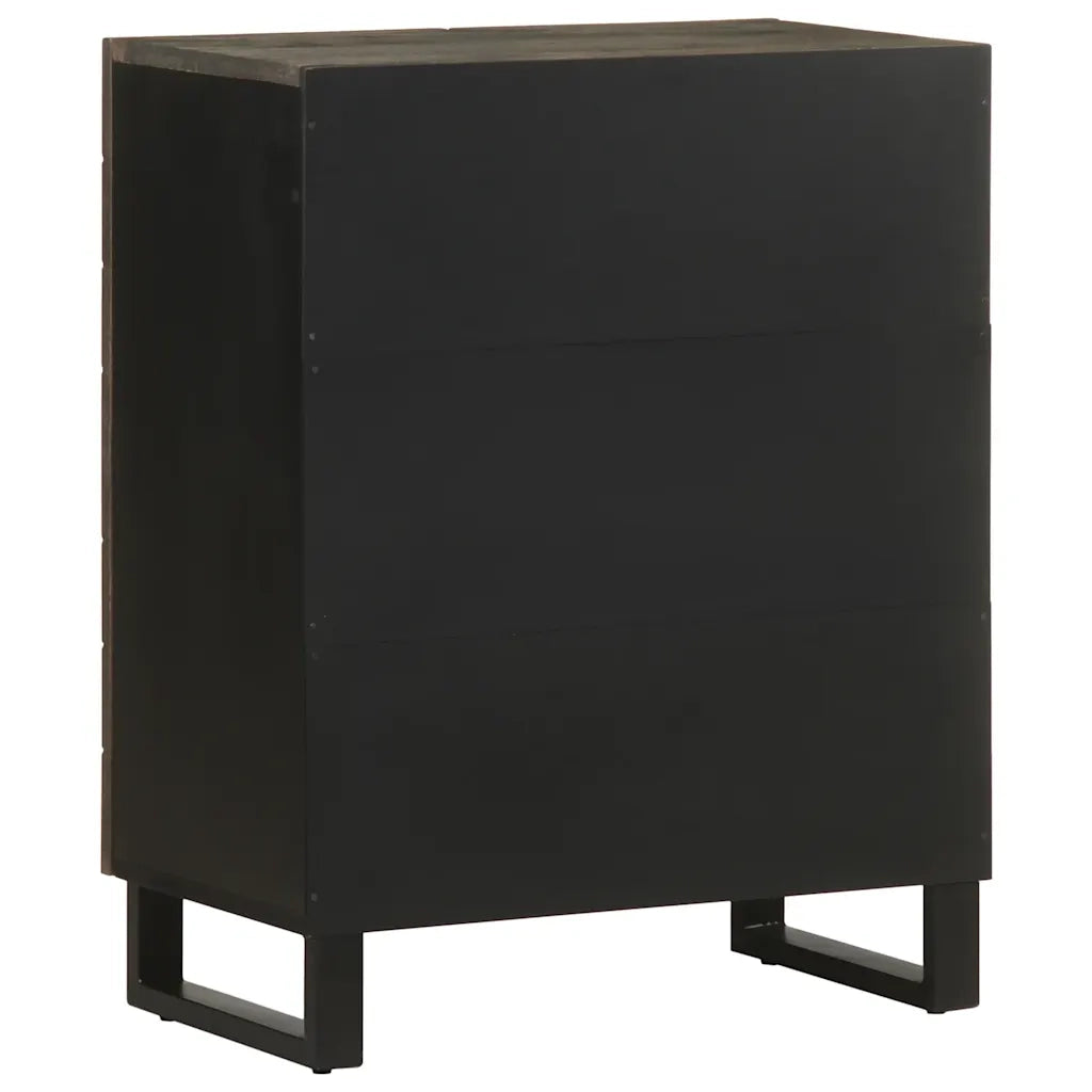 Credenza | Madia | Buffet da pranzo | Armadio da pranzo Nera 60x33x75 cm in Legno Massello di Mango