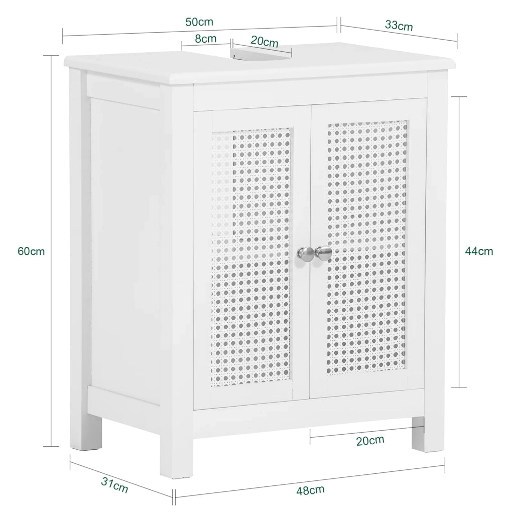 Mobile Sottolavabo per Bagno Armadietto Bagno Mobiletto Bagno Mobile lavello BZR35-W