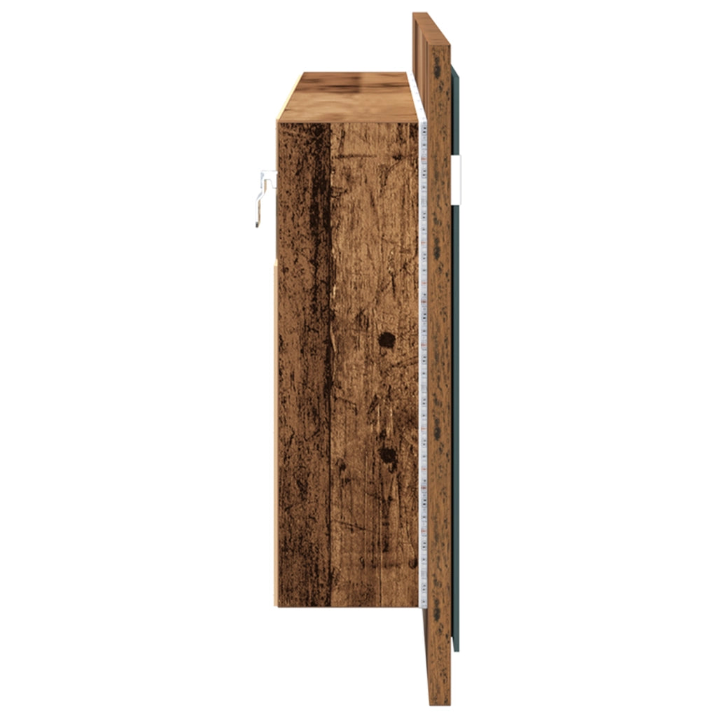 Mobile per Specchi LED Legno Vecchio 100x12x45 cm Legno Ingegnerizzato