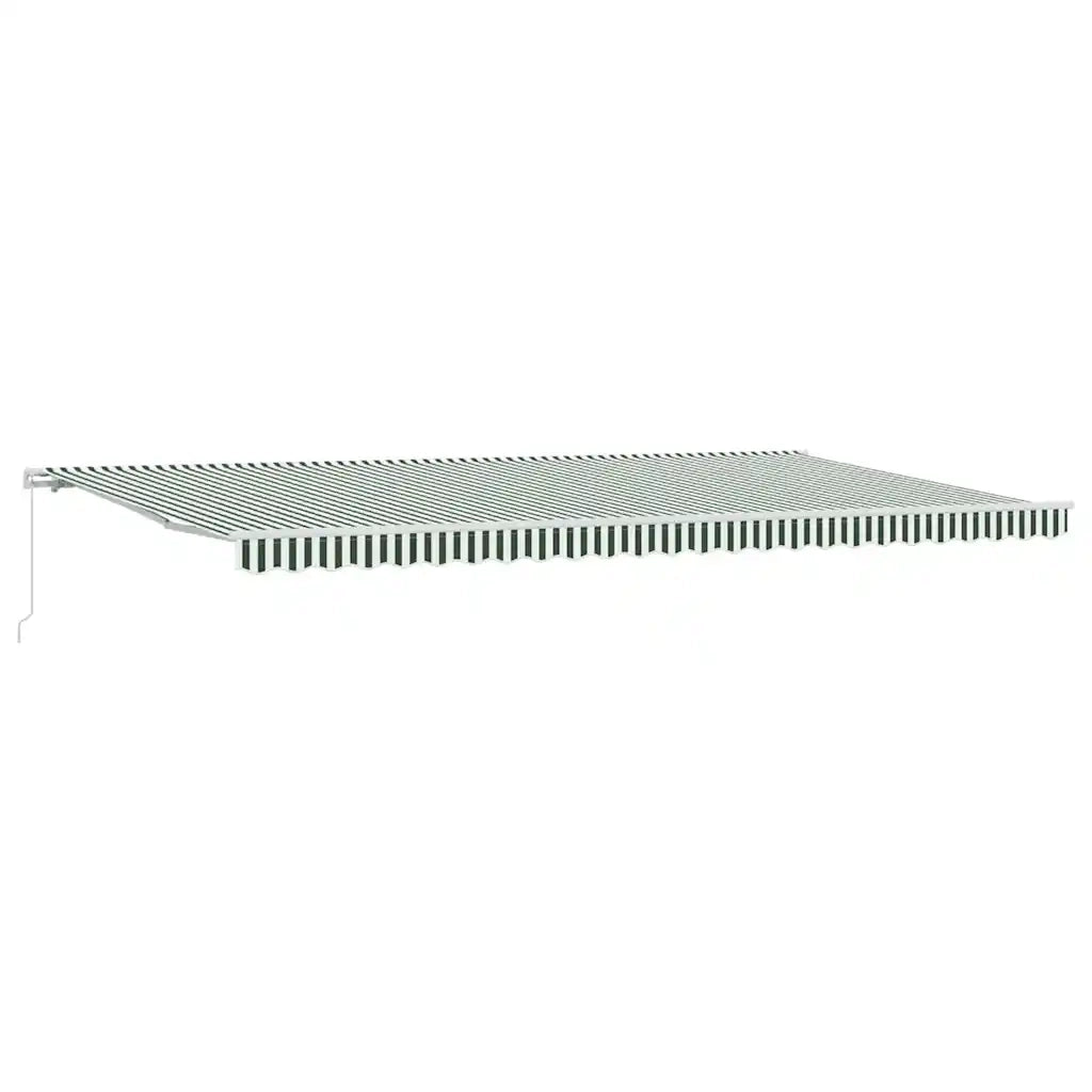 Tenda Retrattile Verde e Bianco 600 × 300 cm 3331693