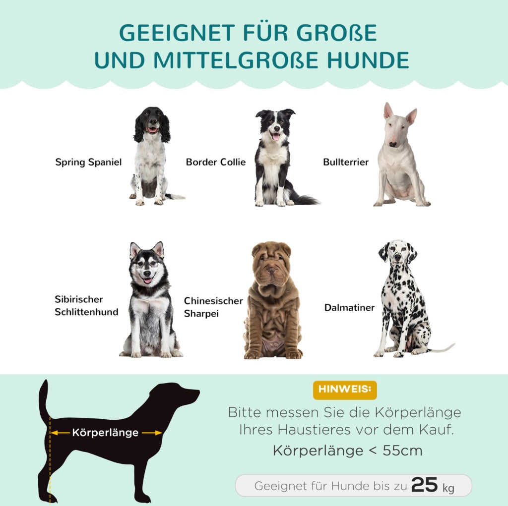 Divano per cani verde con schienale e gambe in legno