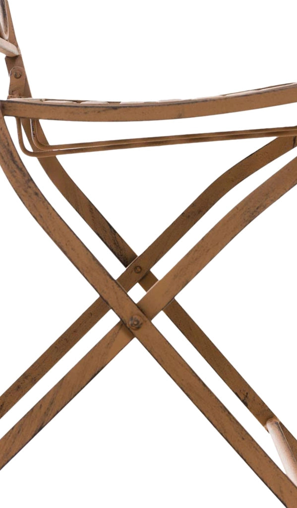 Set di 2 sedie pieghevoli Sibell antico marrone