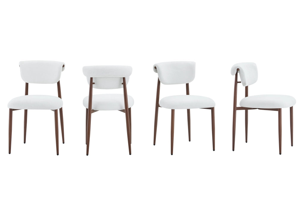 Sedia da Pranzo Imbottita con Schienale Curvo ¨C MINIMAL ¨C Tessuto, Set 2 Pezzi