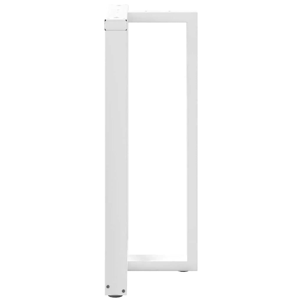 Set di 2 gambe regolabili per tavolo da bar a forma di T 60 x 35 x 100 cm design moderno acciaio bianco 02_0057355