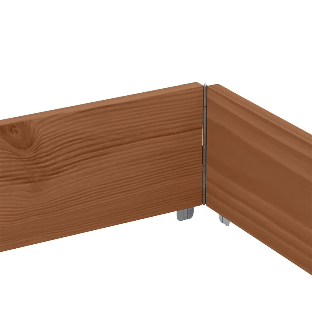 Fioriera rialzata per piante fiori terrazzo giardino 150 x 100 cm legno massello di pino marrone 02_0037421