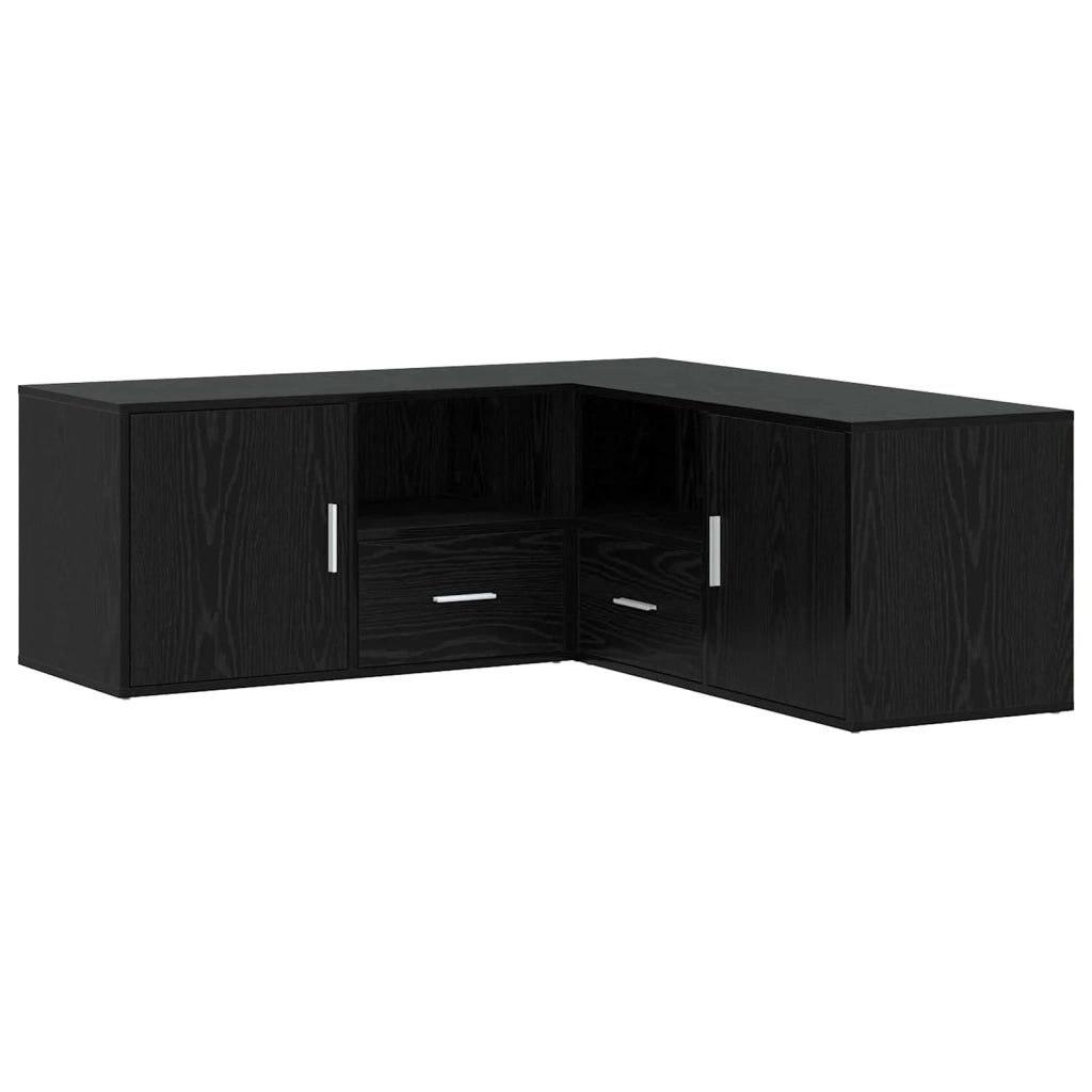 Mobile angolare con cassetto Rovere Nero 200 x 40 x 45 cm 3446639