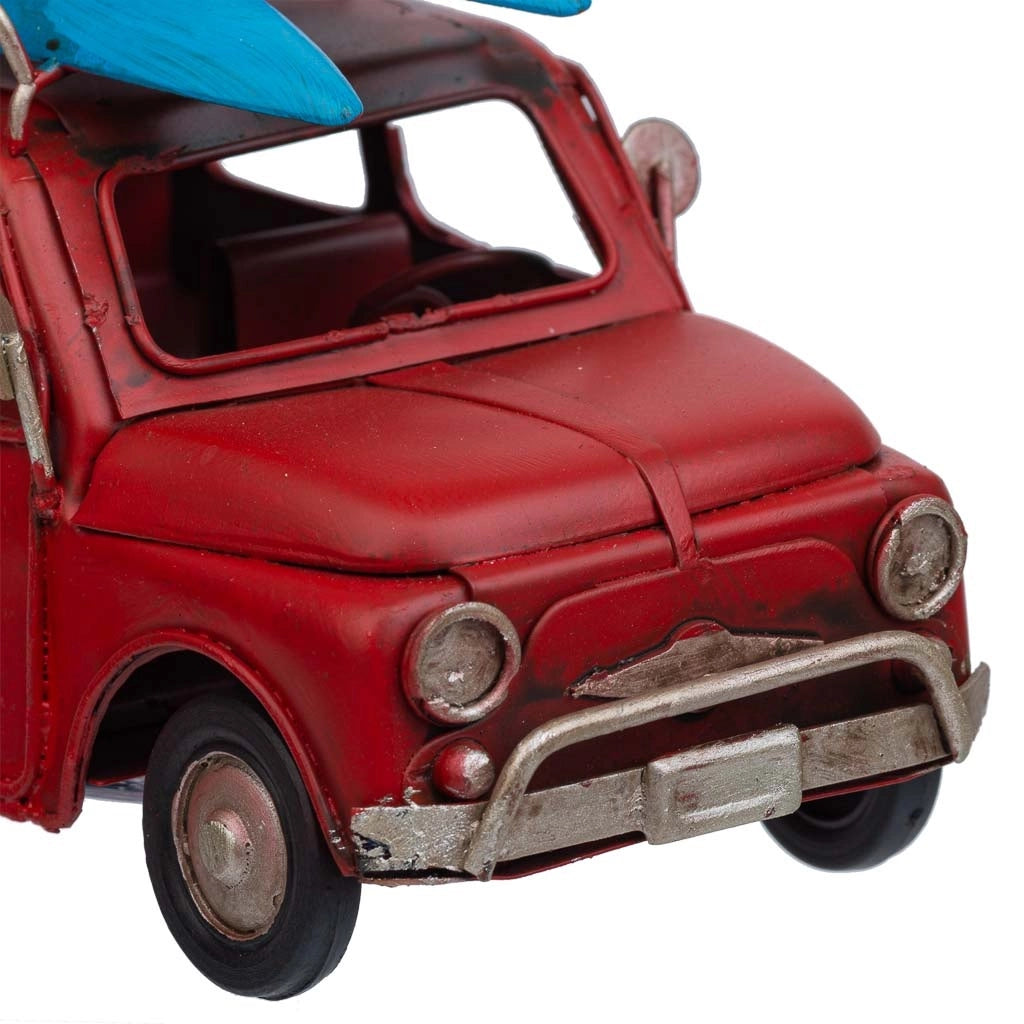 Auto in metallo rossa 15,7x7,8x8,5h