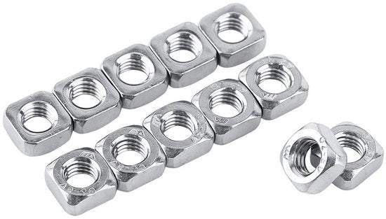 Viti a secco in acciaio inossidabile - Viti a secco quadrate - Viti a secco - Attrezzi di fissaggio - M3/M4/M5/M6/M8 - 100 pezzi - Viti a secco di fissaggio