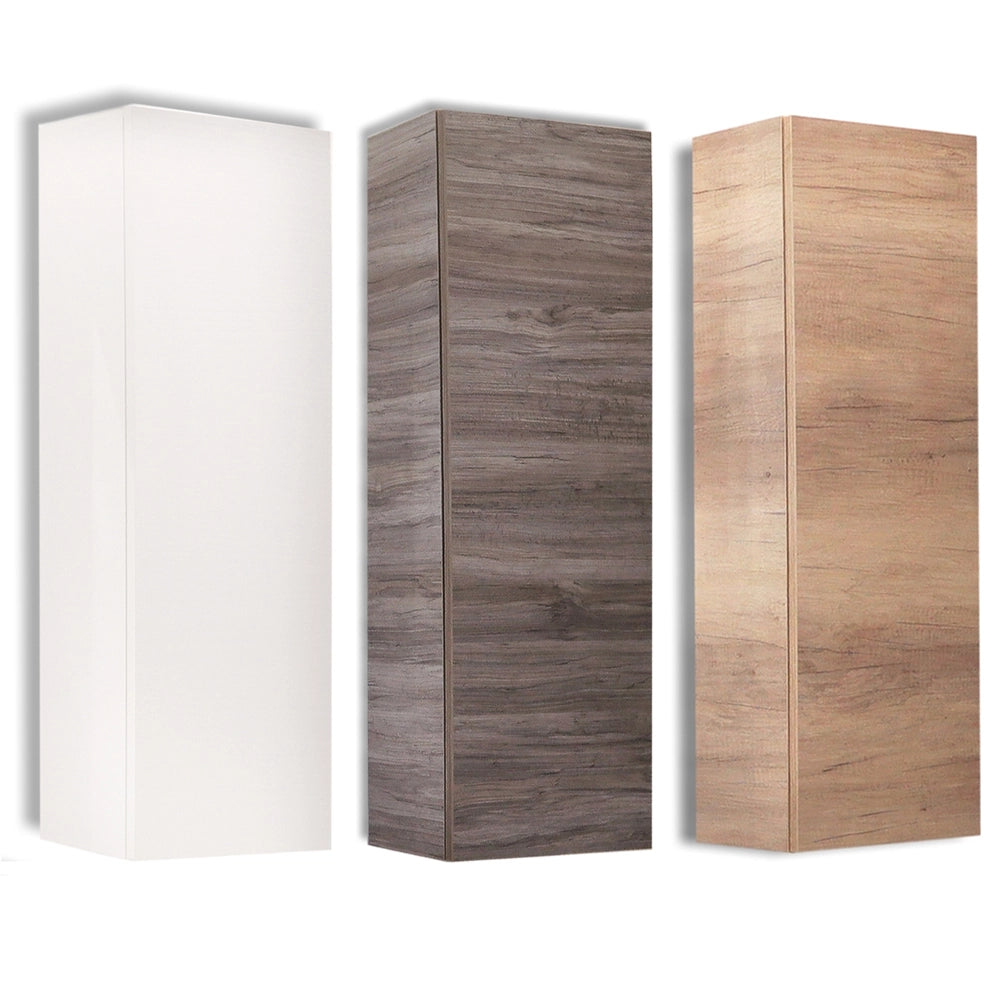 Colonna sospesa wonder pensile da bagno con anta made in italy *** finitura- bianco, confezione 1