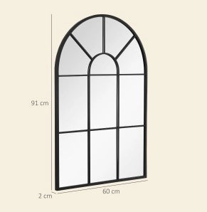 Specchio da parete moderno con cornice in metallo