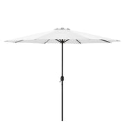 Ombrellone da giardino robusto resistente ai raggi UV impermeabile poliestere acciaio 300 bianco 03_0005909