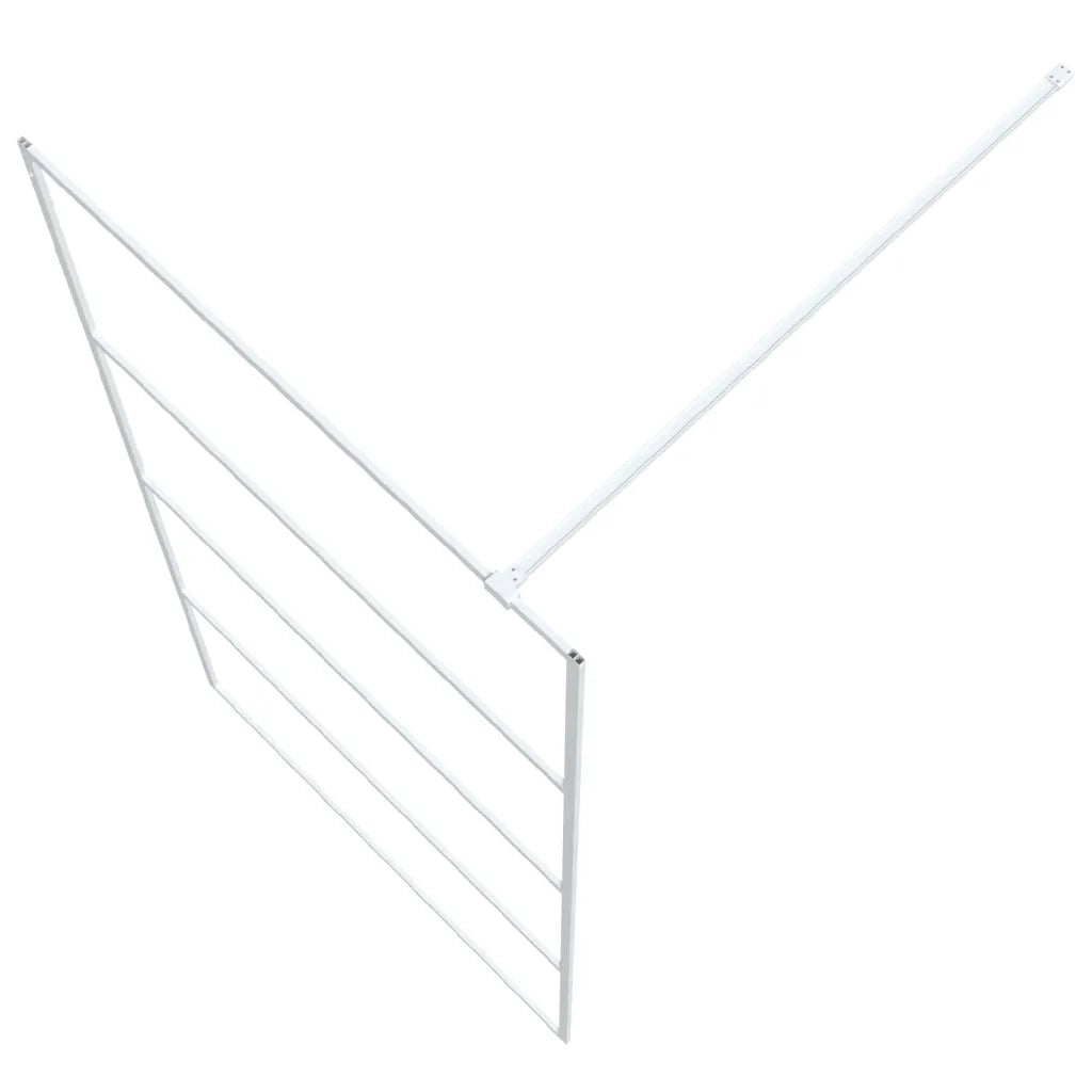Parete Doccia Walk in Bianca 100x195 cm Vetro Trasparente ESG cod mxl 37002