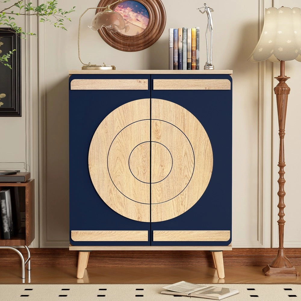 Scarpiera Moderna con Ante Geometriche e Ripiani ¨C MINIMAL ¨C Legno